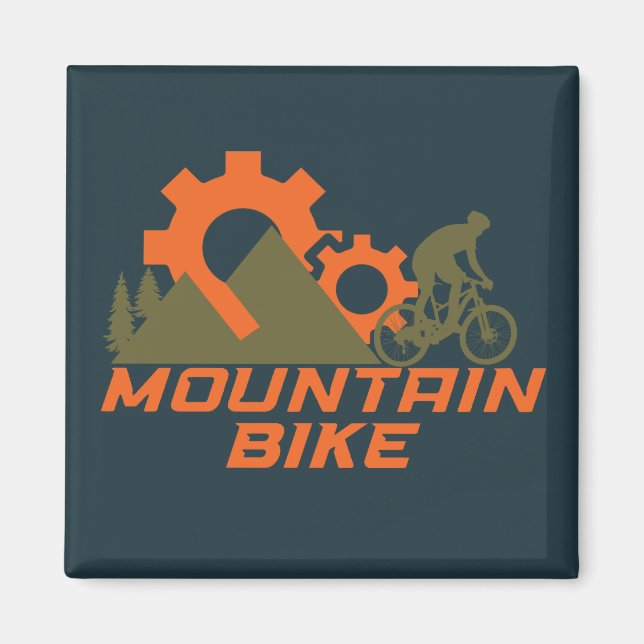 MTB Modern Downhill Mountainbike Magnet (Framsidan)