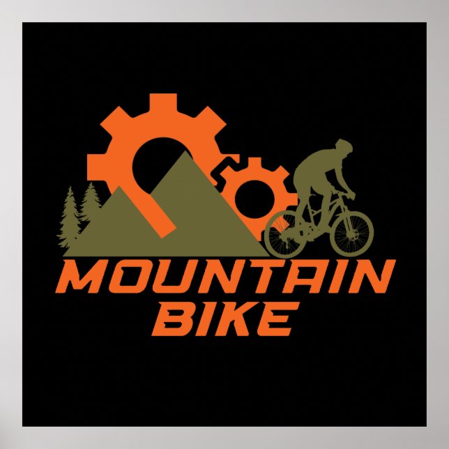 MTB Modern Downhill Mountainbike Poster (Framsidan)