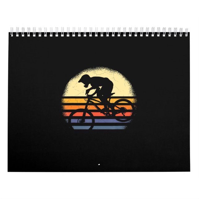 MTB Mountain Bike Bicycle Rider Downhill Vintage Kalender (Omslag)