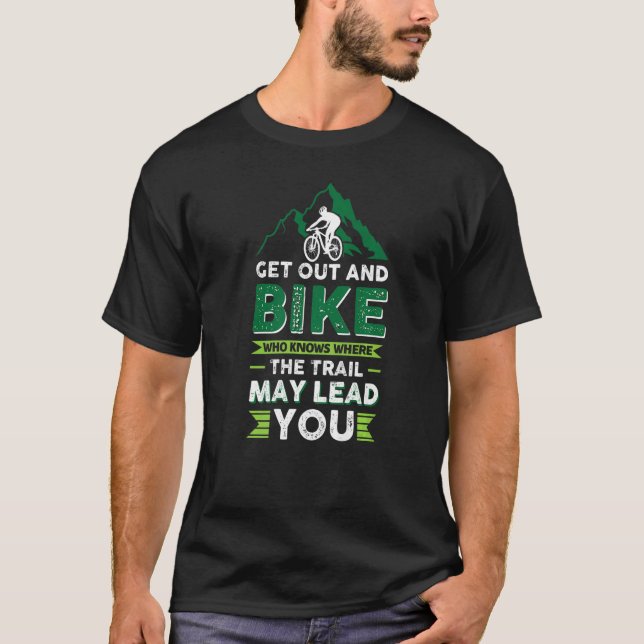 Mtb Mountain Bike Cycling Bmx Trail T Shirt (Framsida)
