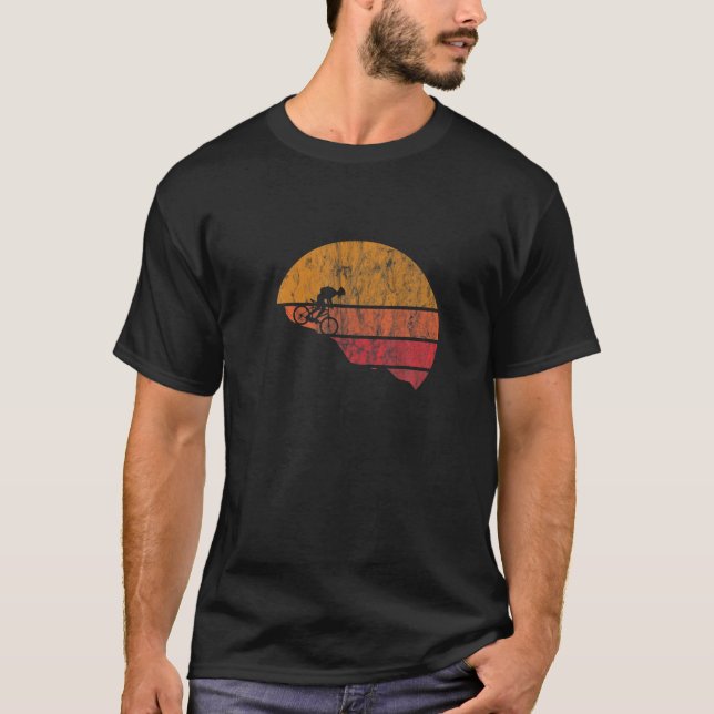 MTB Mountain Bike Downhill Biking T-shirt (Framsida)