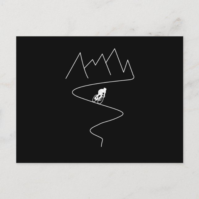 MTB Mountain Biking Cyclist Cycling Bicycle G Vykort (Framsida)