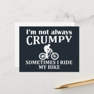 MTB Mountainbike Humor Roligt Citat om Cykling Helg Vykort