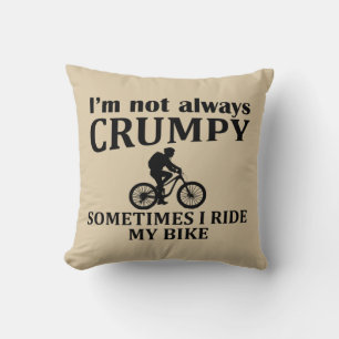 MTB Mountainbike Humor Roligt Citat om Cykling Kudde