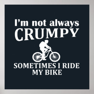 MTB Mountainbike Humor Roligt Citat om Cykling Poster