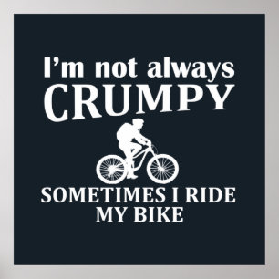 MTB Mountainbike Humor Roligt Citat om Cykling Poster