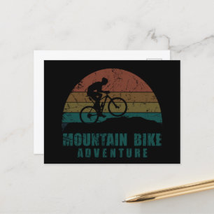 Mtb Mountaincykel äventyr Helg Vykort