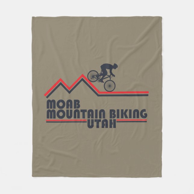Mtb Utah - Moab Mountainbiking Fleecefilt (Framsidan)