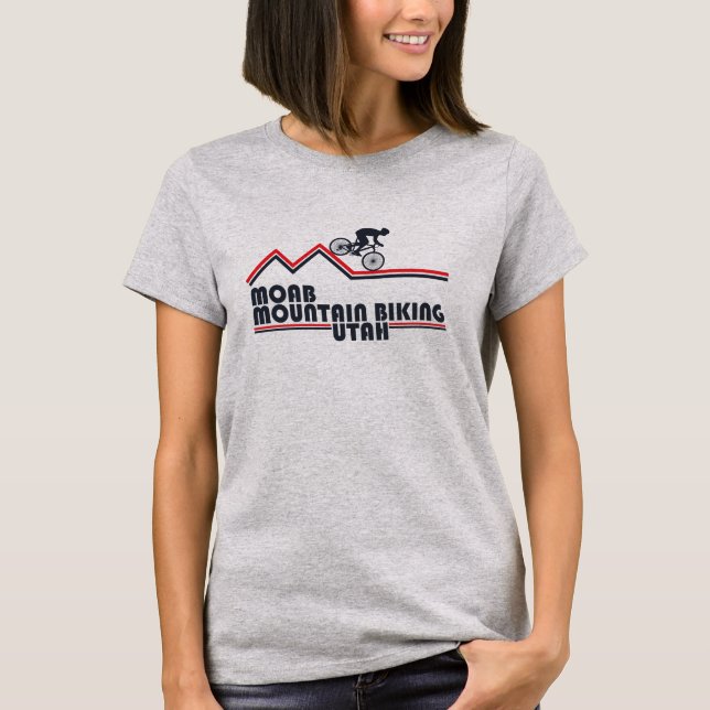 Mtb Utah - Moab Mountainbiking T Shirt (Framsida)