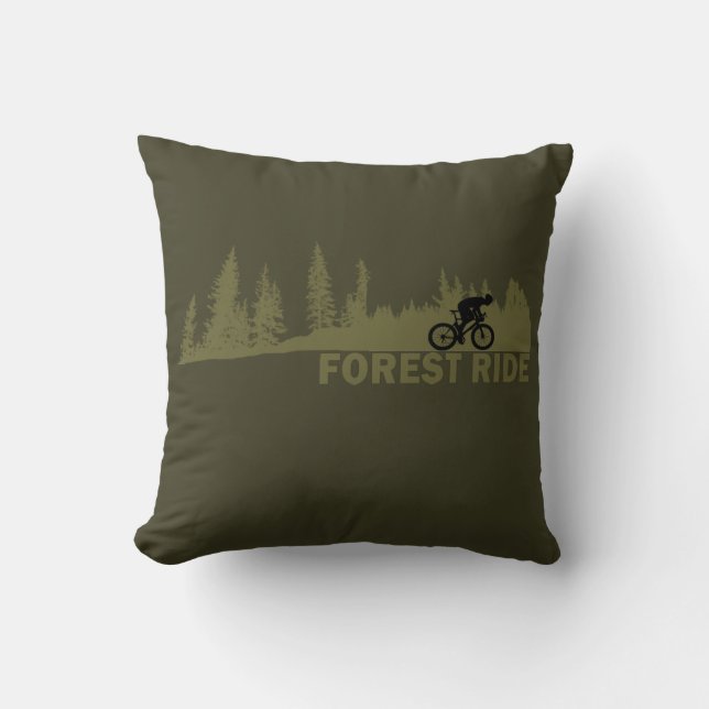 MTB Utförsåkning Skog Ride Mountainbike Kudde (Framsida)