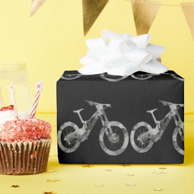 Mtb Watercolor Downhill Bike Offroad Presentpapper (Födelsedagsfest)