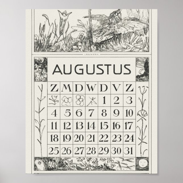 Mtheo van hoytema - kalender - hägrars konst - ack poster (Framsidan)