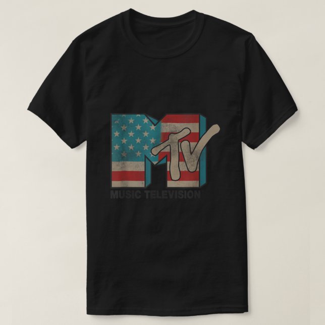 MTV American Flagga Logotyper T Shirts (Design framsida)