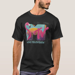 MTV Distress Retro Flamingo Logotyp Fill T Shirt
