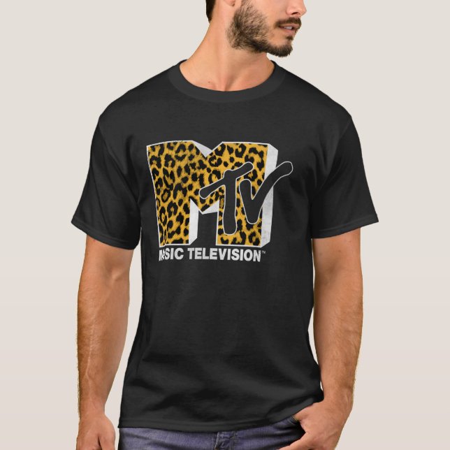 MTV Logotyp Cheetah Print T Shirt (Framsida)