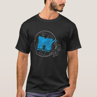 MTV Moon Astronaut Graffiti Retro Musik Television T Shirt