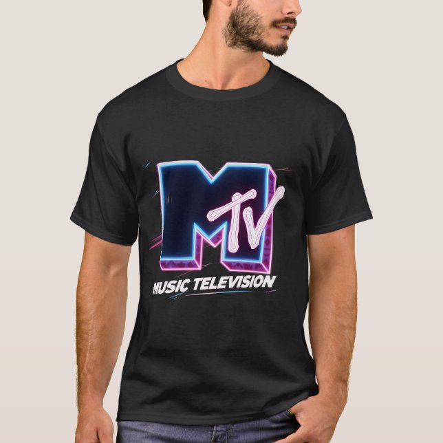 MTV Music Television har en design T Shirt (Framsida)