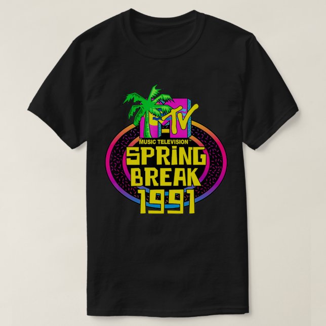 MTV Påsklov 1991 Classic Logotyp T Shirt (Design framsida)