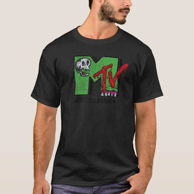 MTV Skull och Monster Teeth T Shirt (Framsida)