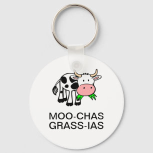 Mu-chasGräs-ias (Muchas Gracias) runda Keychain Nyckelring