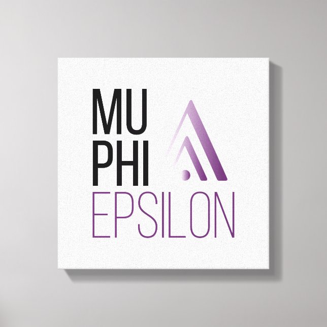 Mu Phi Epsilon-logotyp Canvastryck (Framsida)
