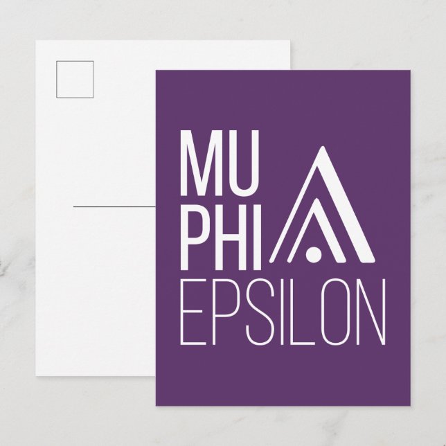 Mu Phi Epsilon-logotyp Vykort (Fram/baksida)