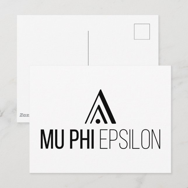 Mu Phi Epsilon-logotyp Vykort (Fram/baksida)