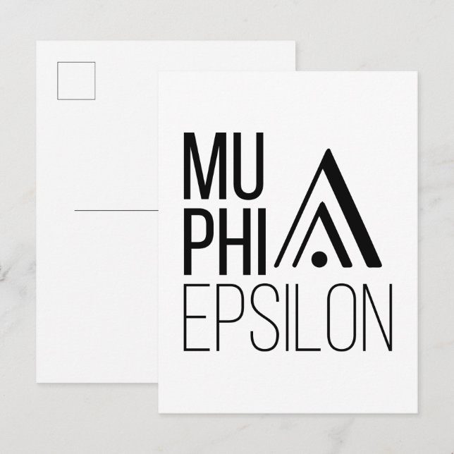 Mu Phi Epsilon-logotyp Vykort (Fram/baksida)