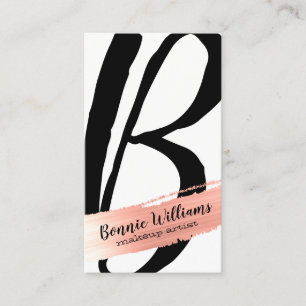 MUA-typografi i fetstil Monogram Ro Guld Stänk Visitkort