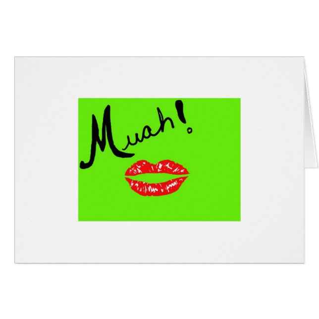 muah hälsningskort (Framsidan Horizontal)