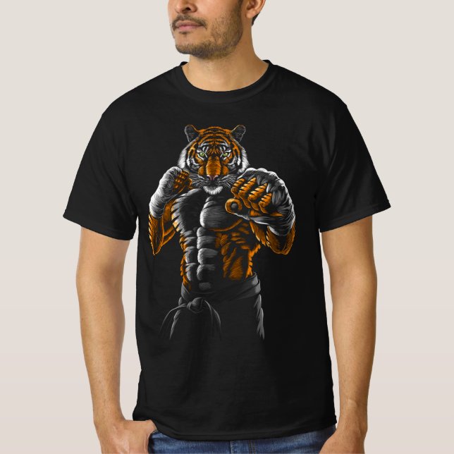 Muai Thai Tigre T Shirt (Framsida)