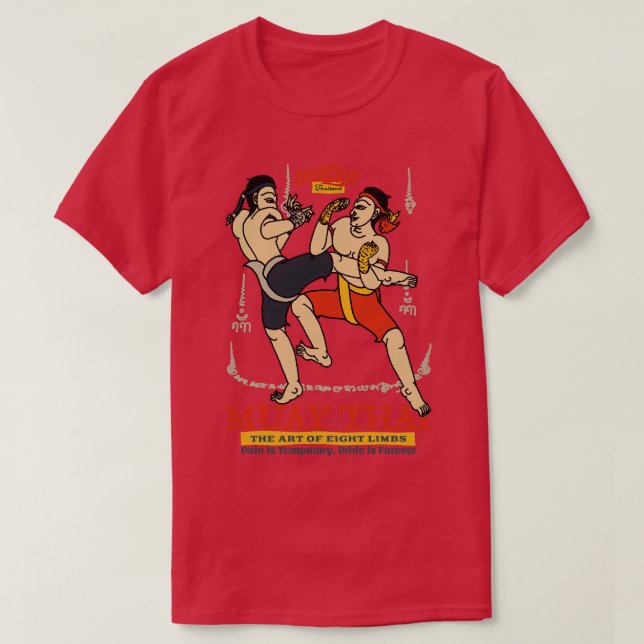 Muay Boran Muay Thai Sak Yant T Shirt (Design framsida)