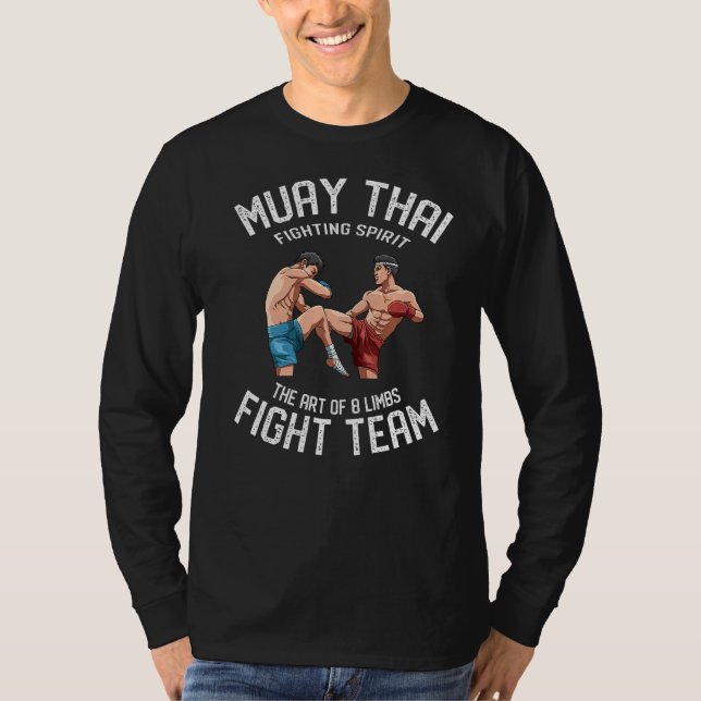 Muay Thai, 8 Limbs Thai Boxing Fight Team T Shirt (Framsida)