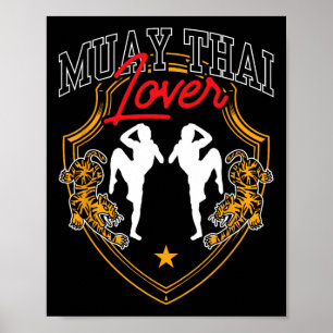 Muay Thai-älskare Hobby Boxning Kampsport Fighter Poster