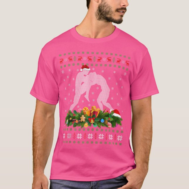Muay Thai Älskare Julafton Santa Hat Ugly Muay Tha T Shirt (Framsida)
