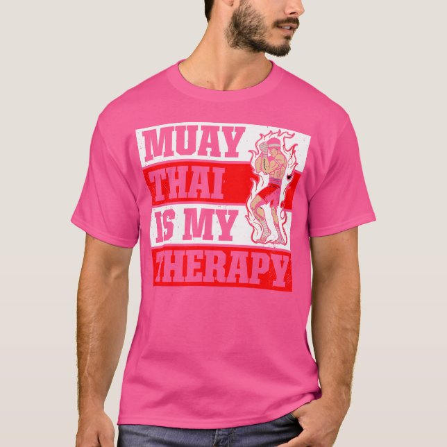 Muay Thai är min terapi Tiger Muay Thai T Shirt (Framsida)