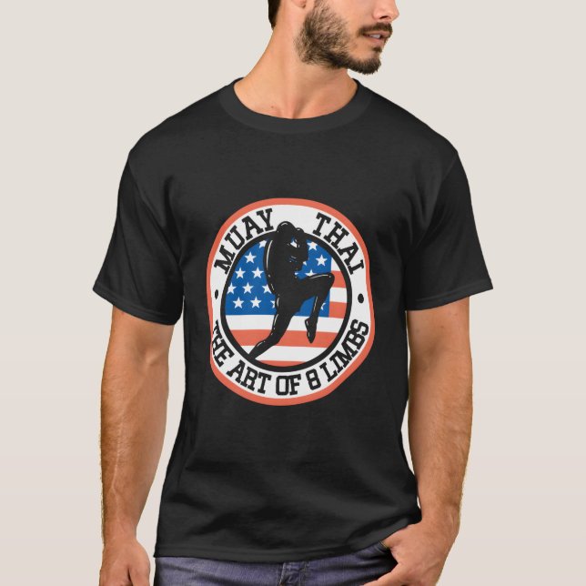 Muay Thai Art 8 Limbs Thai Boxing Combat Sp T Shirt (Framsida)