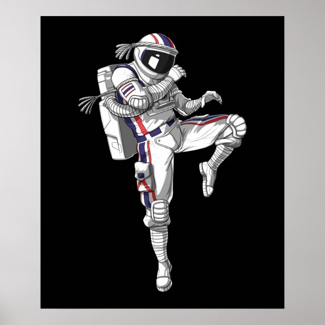 Muay Thai Astronaut Poster (Framsidan)