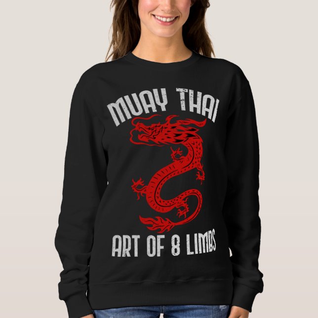 Muay Thai av 8 lemmar Muay Thai Citat T Shirt (Framsida)