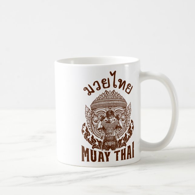 Muay Thai Boxer Boxing Älskare Thai Boxing Thailan Kaffemugg (Höger)