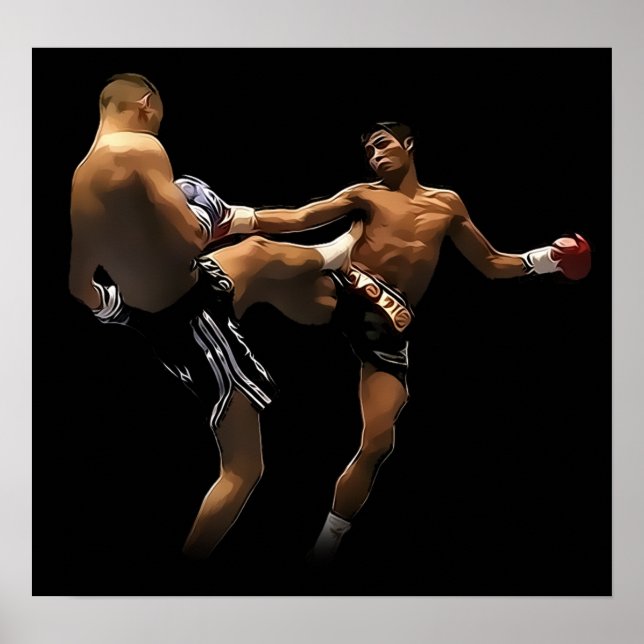 Muay Thai Boxing Action Poster (Framsidan)