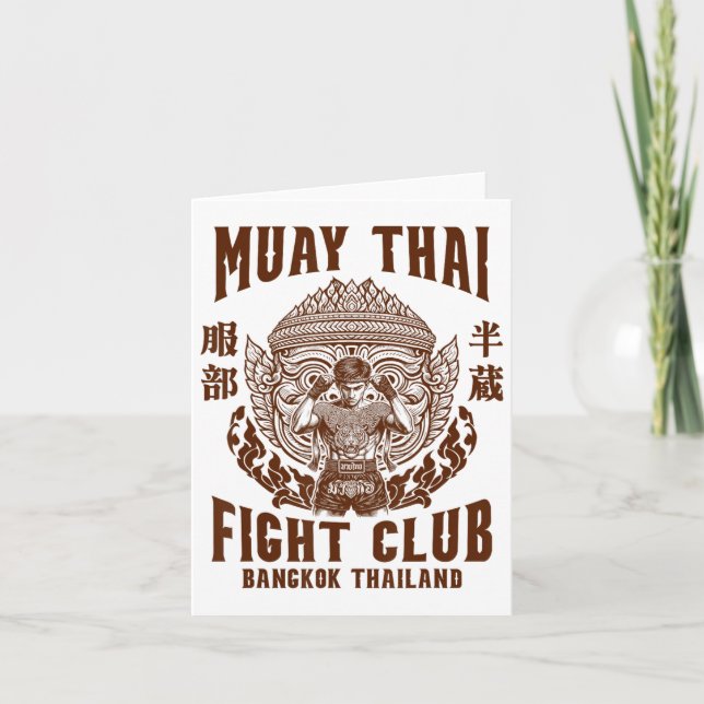 Muay Thai Boxing Älskare Boxing Boxer Muay Thai Fi Kort (Framsida)