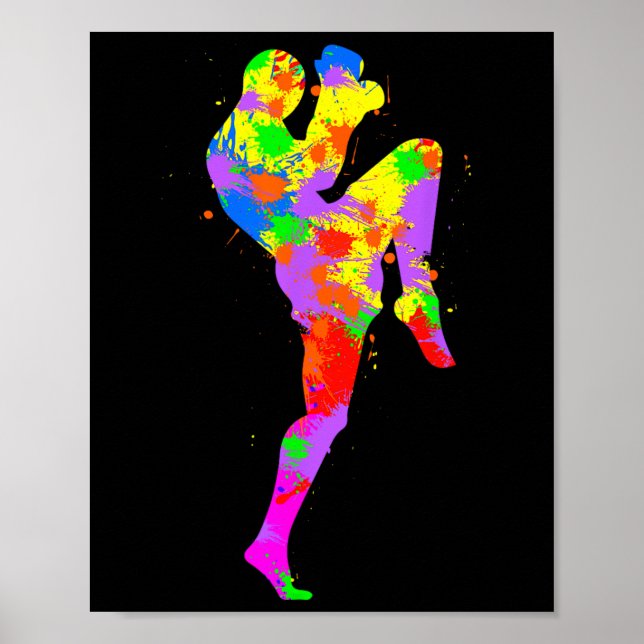 Muay Thai Boxing Boys Kids Manar Poster (Framsidan)