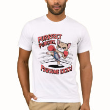 Muay Thai Boxing Cute Anime Cat T-shirt