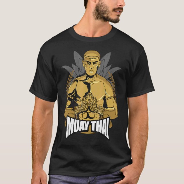 Muay Thai Boxing Fighter T Shirt (Framsida)