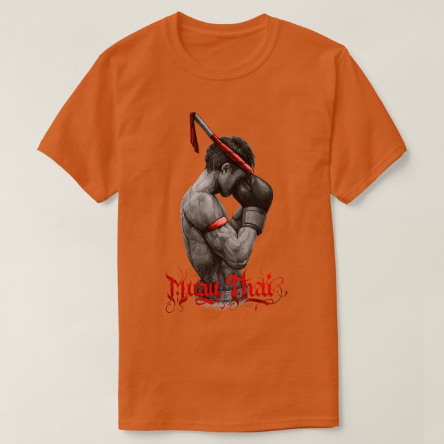 Muay Thai Boxing Fighter T Shirt (Design framsida)