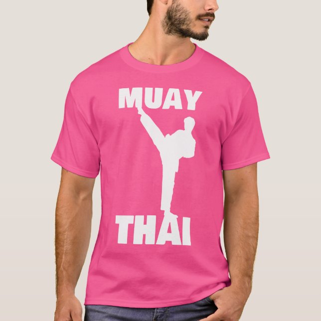 Muay Thai Boxing Kickboxing T Shirt (Framsida)