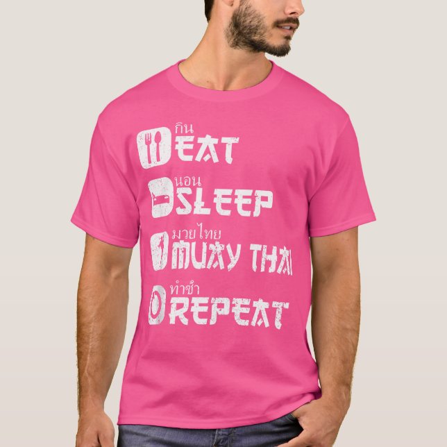 Muay Thai Boxing Thai Boxer Thai Kickboxing T Shirt (Framsida)