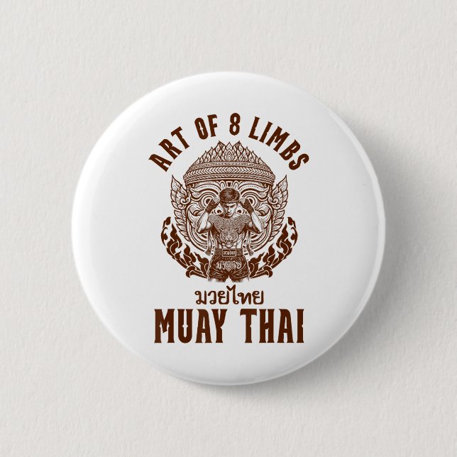 Muay Thai Boxing Thai Boxing Boxer Art 8 Limbs Knapp (Framsida)