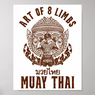 Muay Thai Boxing Thai Boxing Boxer Art 8 Limbs Poster